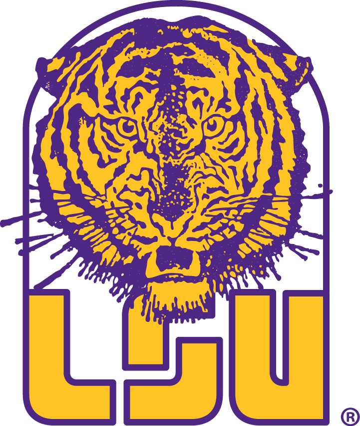 LSU Tigers 1967-1971 Primary Logo iron on paper